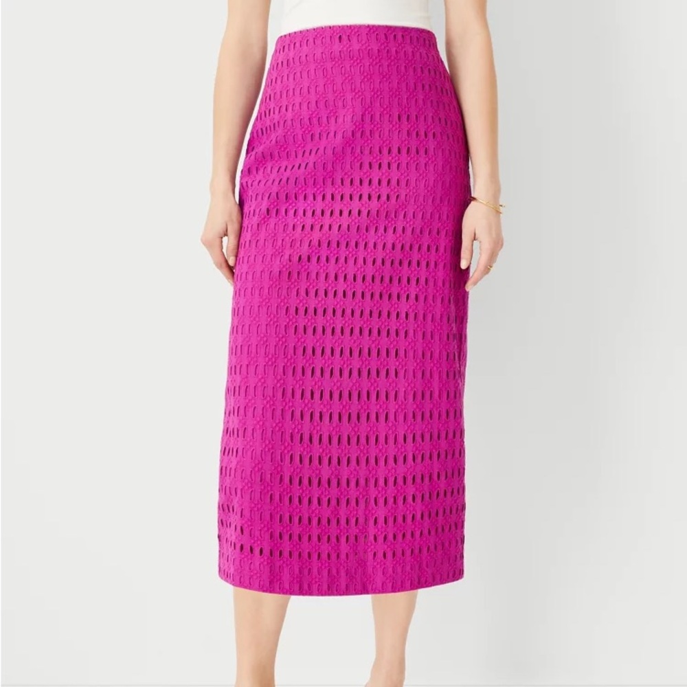 Petite Eyelet A-Line Skirt
